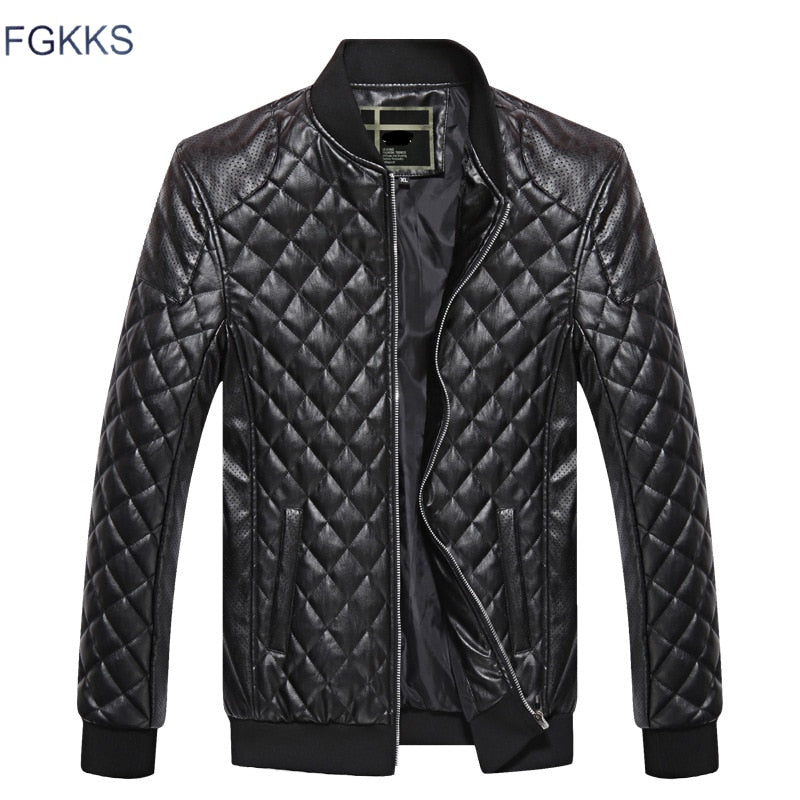 FGKKS Brand Men Leather Jackets 2019 Winter Male Casual Leather Jacket Men's Comfortable PU Jackets Clothing