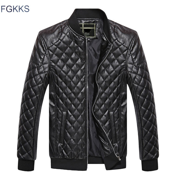 FGKKS Brand Men Leather Jackets 2019 Winter Male Casual Leather Jacket Men's Comfortable PU Jackets Clothing