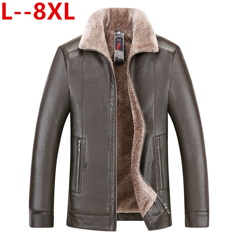 8XL 6X Winter luxurious Brand Genuine Leather Jacket Men New Style Luxury Lapel Collar Male Leather Suits For Men Sheepskin Jack