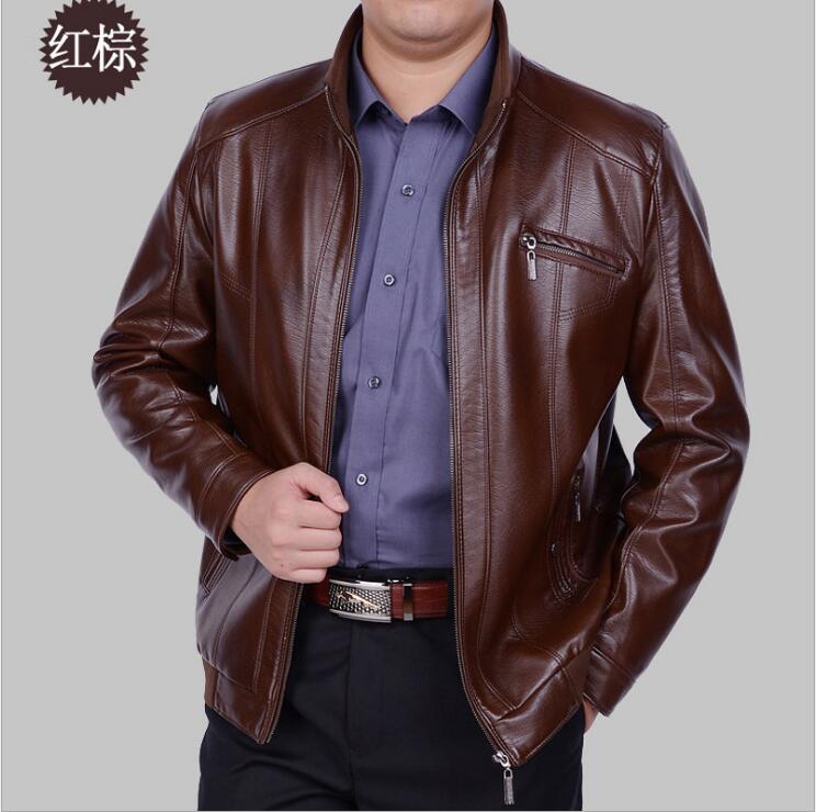 New Leather Jacket Men Coats Motorcycle Genuine leather Coat Men's Brand New high-grade Sheep skin stand collar jackets M-4XL