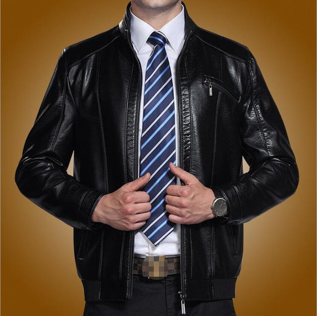 New Leather Jacket Men Coats Motorcycle Genuine leather Coat Men's Brand New high-grade Sheep skin stand collar jackets M-4XL