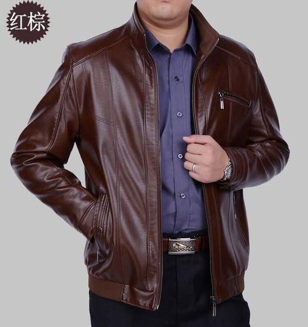 New Leather Jacket Men Coats Motorcycle Genuine leather Coat Men's Brand New high-grade Sheep skin stand collar jackets M-4XL