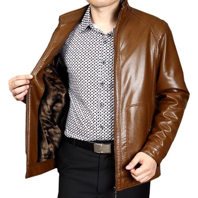 New Leather Jacket Men Coats Motorcycle Genuine leather Coat Men's Brand New high-grade Sheep skin stand collar jackets M-4XL