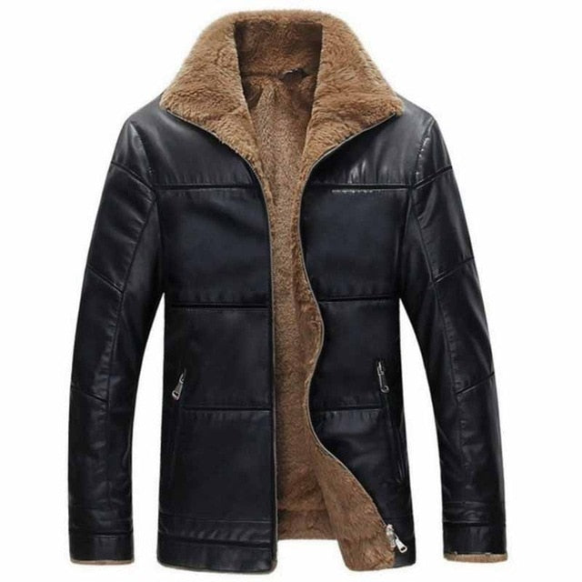 2019 New Plus Size 9XL Fleece Warm PU Leather Jacket Man Coats Brand Designer Mens Faux Leather Jackets Parkas Winter Streetwear