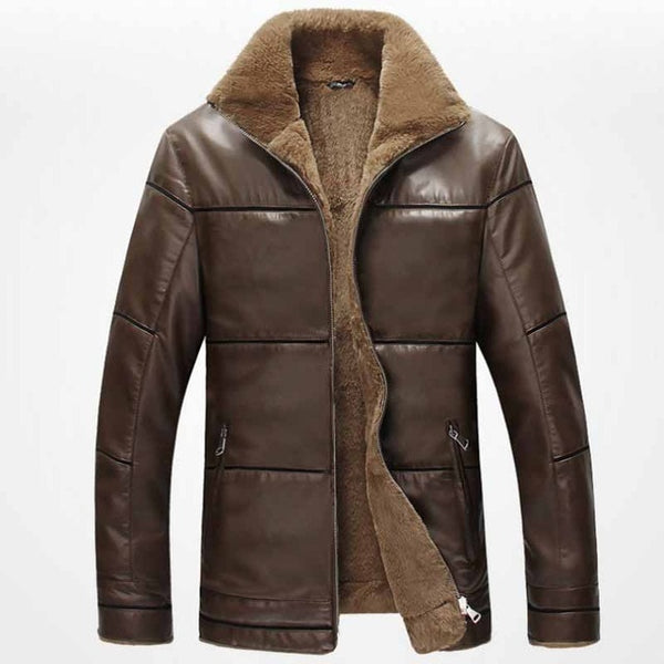 2019 New Plus Size 9XL Fleece Warm PU Leather Jacket Man Coats Brand Designer Mens Faux Leather Jackets Parkas Winter Streetwear