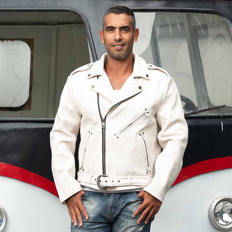 Men clothes 2019 Men's real cow leather jacket short slim Motorcycle mens genuine leather jackets