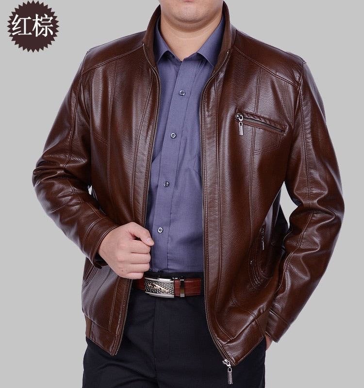 The New Spring 2019 Sheep Skin Man Leather Coat High-grade Leather Bomber Jackets For Men Men's Fashion Leather Coat M-xxxl