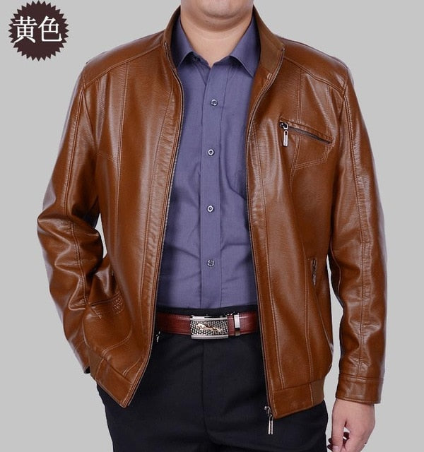 The New Spring 2019 Sheep Skin Man Leather Coat High-grade Leather Bomber Jackets For Men Men's Fashion Leather Coat M-xxxl